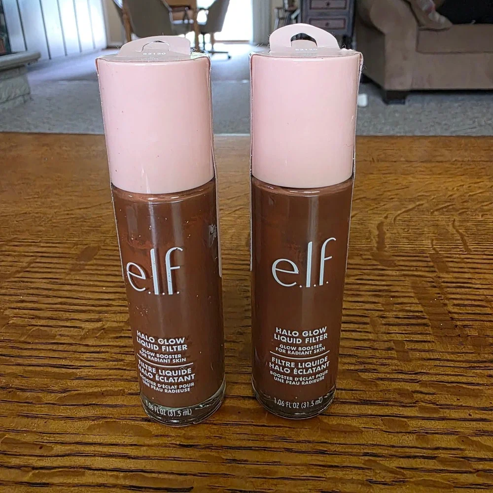 NEW 2 Pack e.l.f. Halo Glow Liquid Filter Shade 8 Rich Glow Booster 1.06oz Each